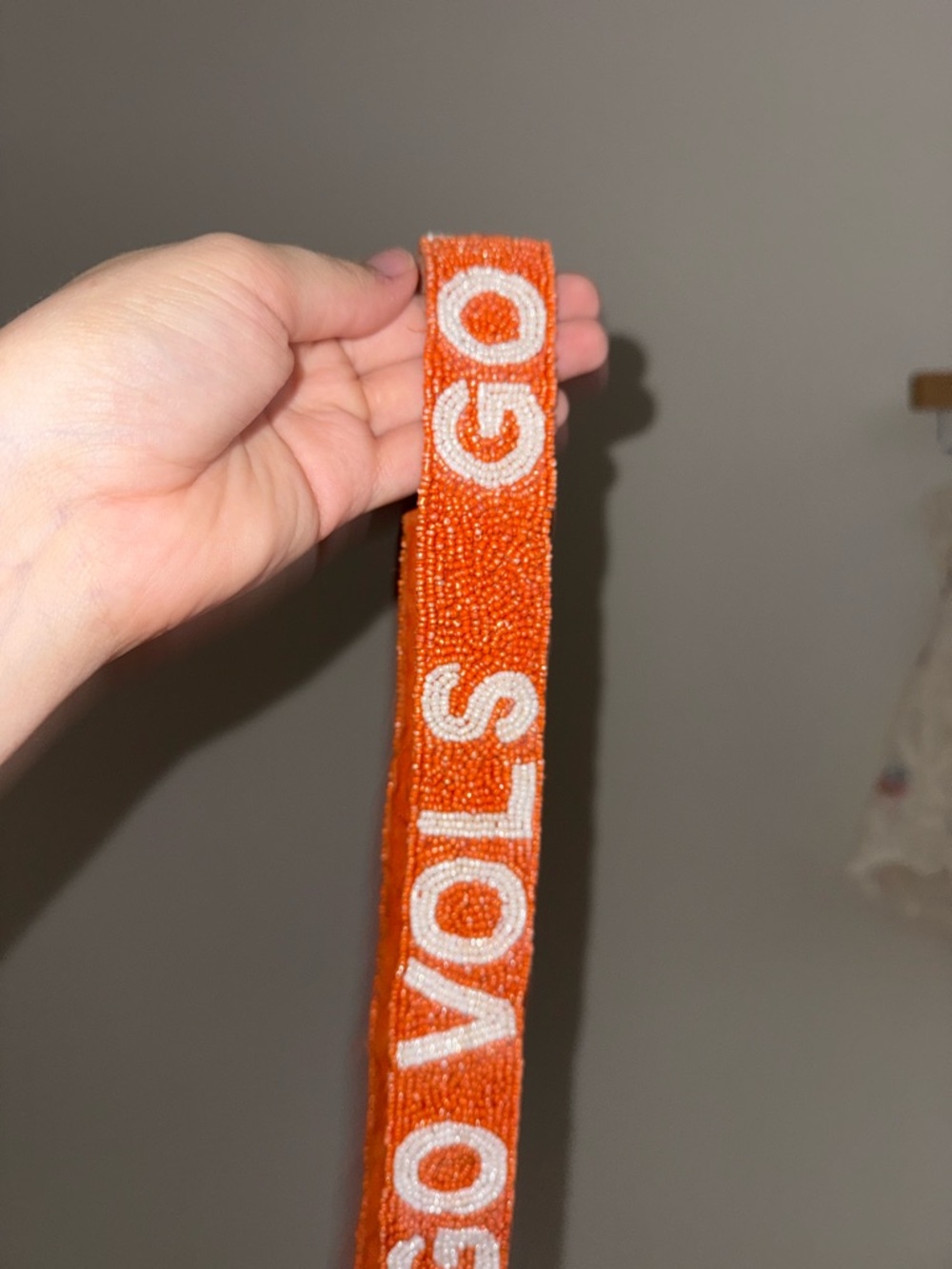 GO VOLS Orange Beaded Purse Strap - Picture 2 of 5